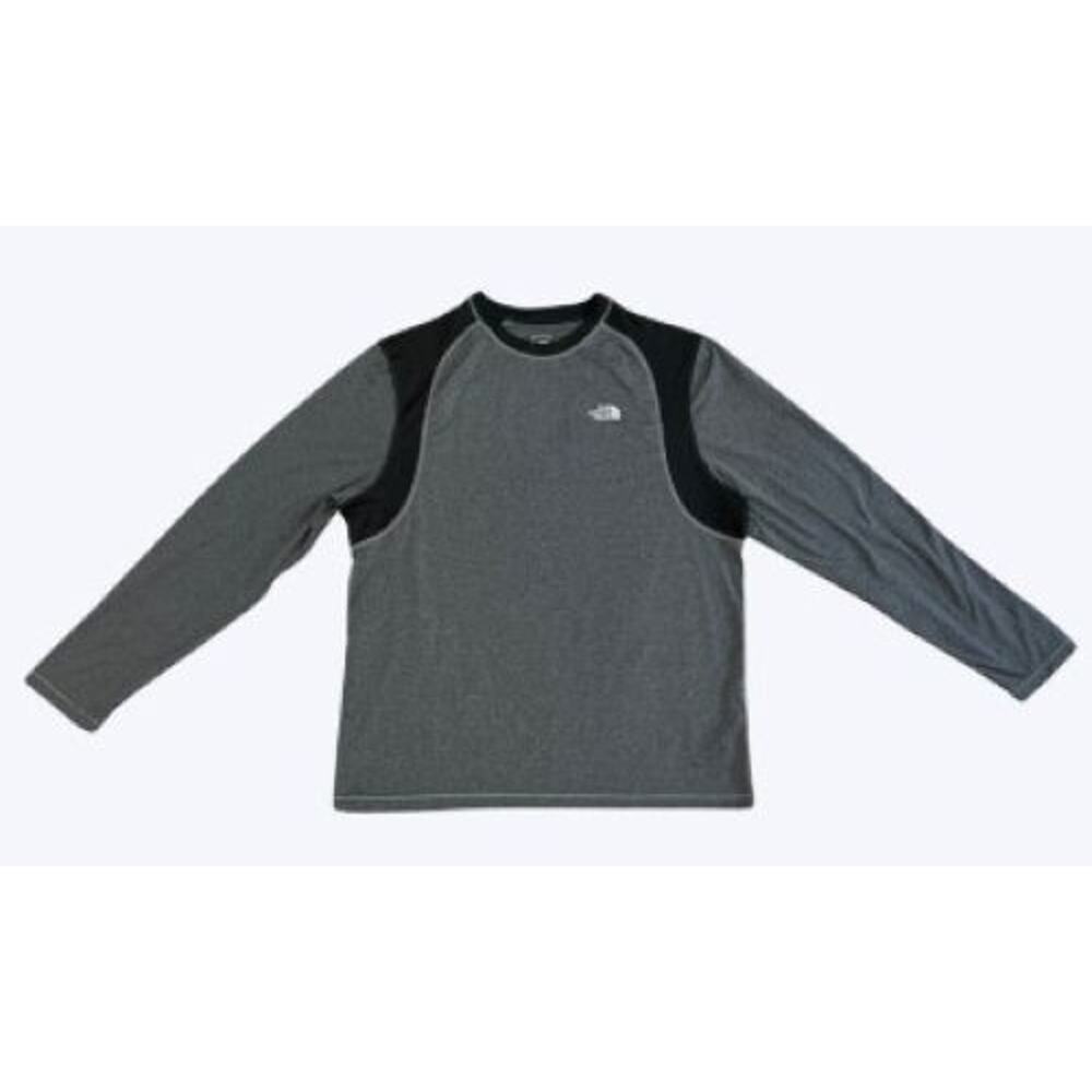 The North Face Flashdry Shirt Mens Large Black and Gray Long Sleeve Athletic
